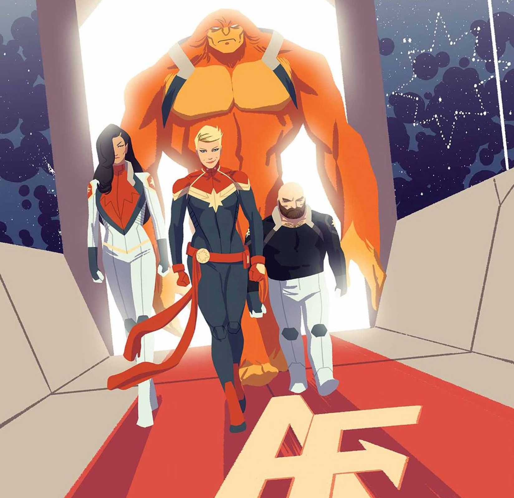 Voo alfa da Marvel liderado pelo Capitão Marvel