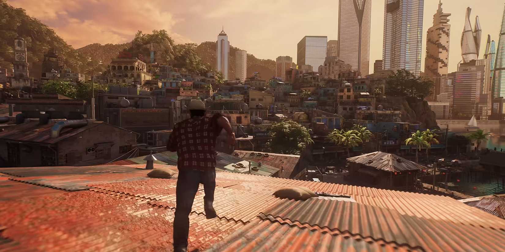 Wolverine running along rooftops in Marvel's Wolverine.