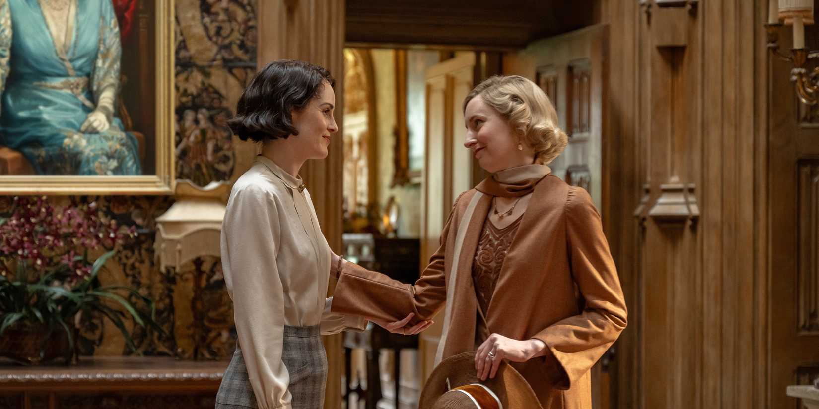 Mary and Edith sharing a sweet moment in Downton Abbey The Grand Finale