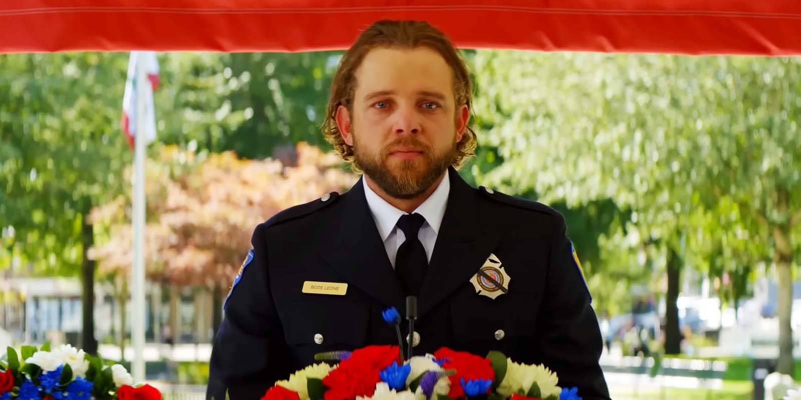 Max Thieriot as Bode Leone looking sad but determined in Fire Country season 4's trailer