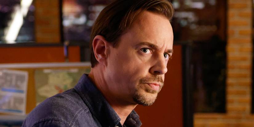 McGee looking serious in an episode of NCIS
