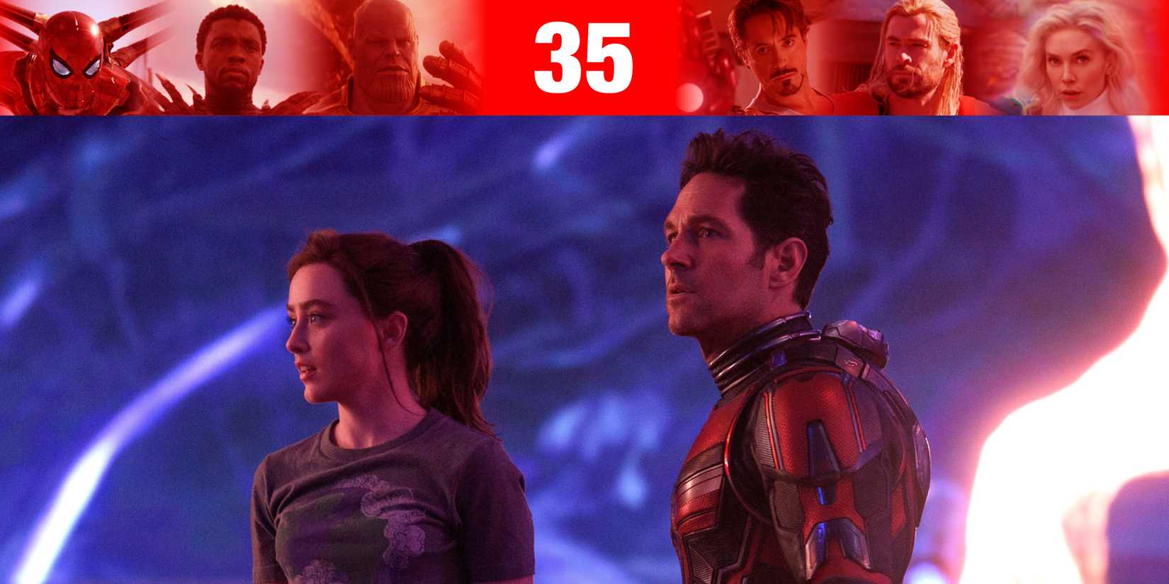 Kathryn Newton As Cassie Lang And Paul Rudd As Ant-Man In The Quantum Realm In Ant-Man and the Wasp Quantumania With MCU Overlay