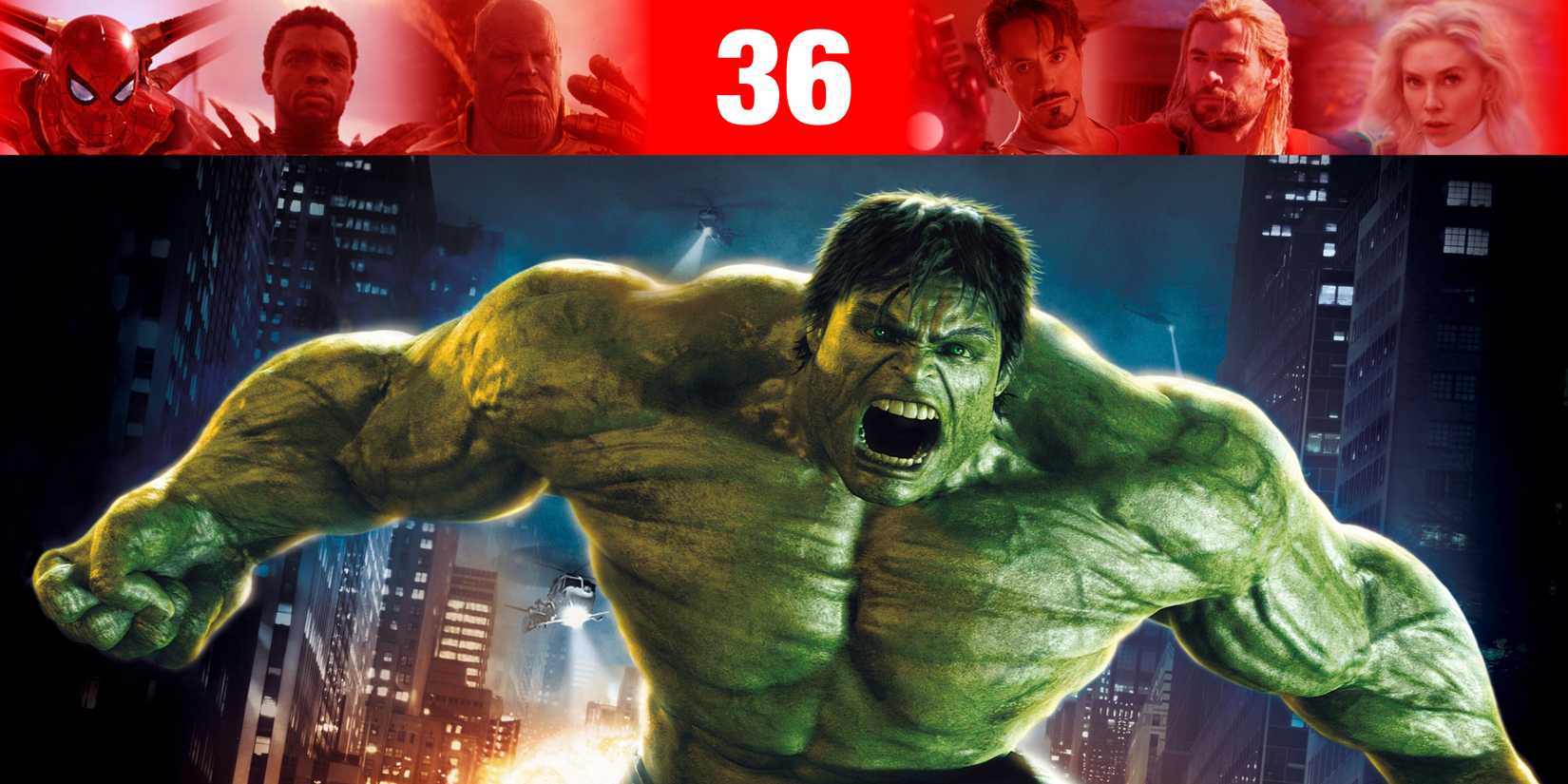 Edward Norton As Hulk Tearing Through Harlem In The Incredible Hulk With MCU Overlay