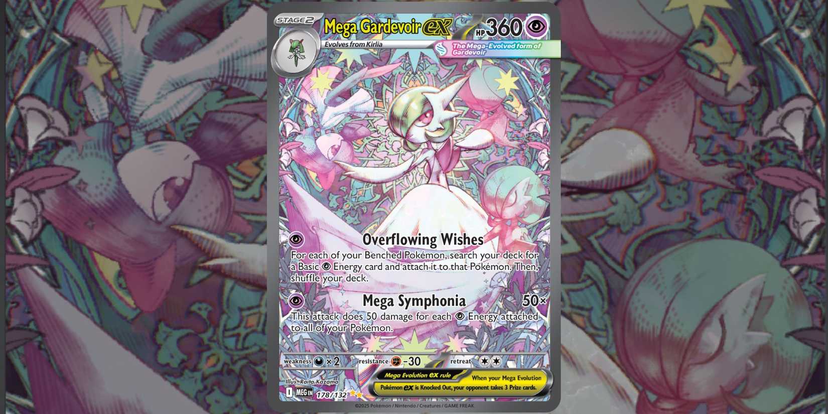 Mega Gardevoir ex card 178 of Pokemon TCG Mega Evolution