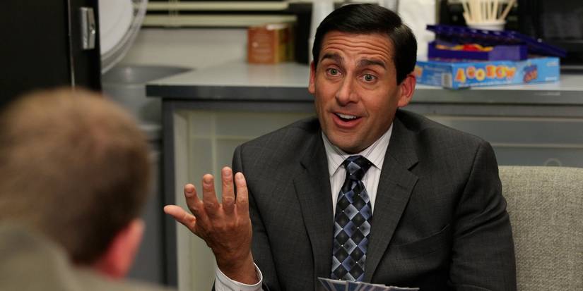 Michael sorrindo em The Office