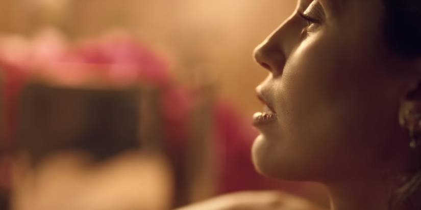 Miley Cyrus Secrets music video side profile