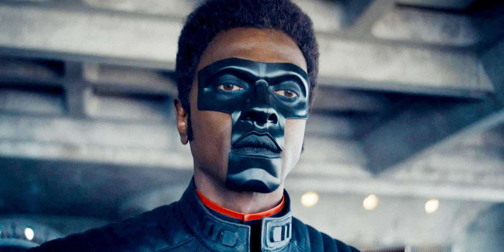 Mister Terrific looking serious in Superman (2025)