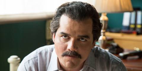 Wagner Moura as Pablo Escobar in Narcos