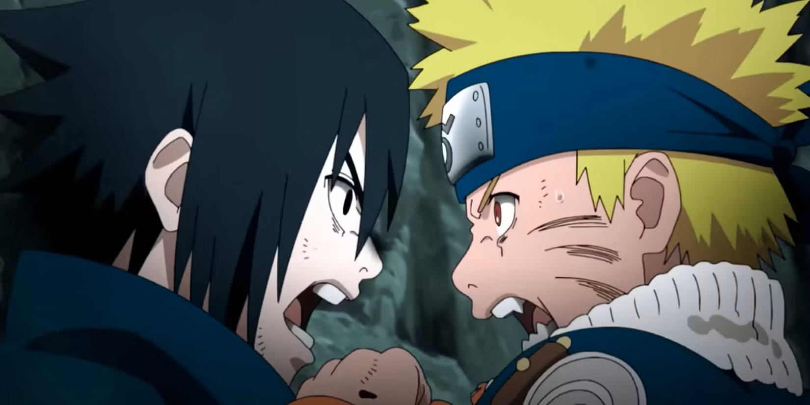 Naruto and Sasuke Fighting at the end of Sasuke Recovery Mission