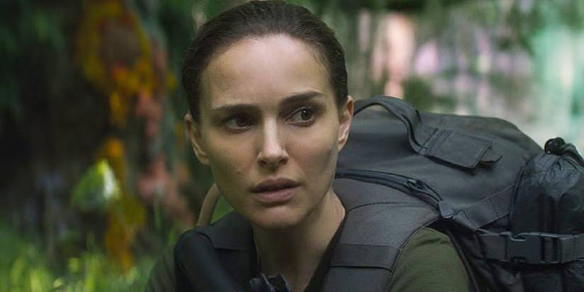 Natalie Portman looking cautious in Annihilation