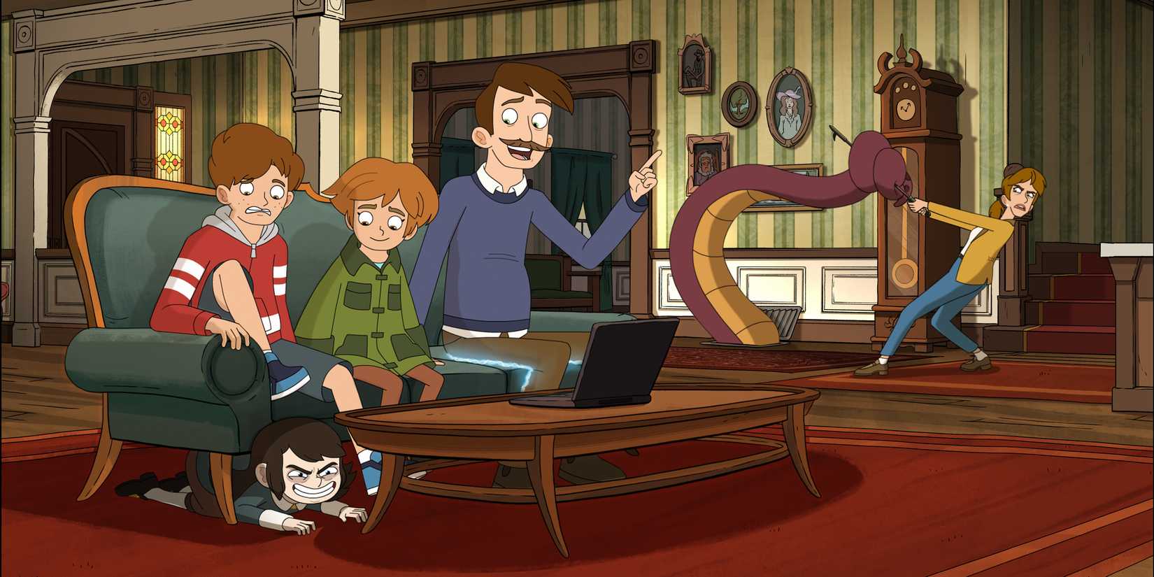 Nathan, Ben, Esther and Katherine in Haunted Hotel