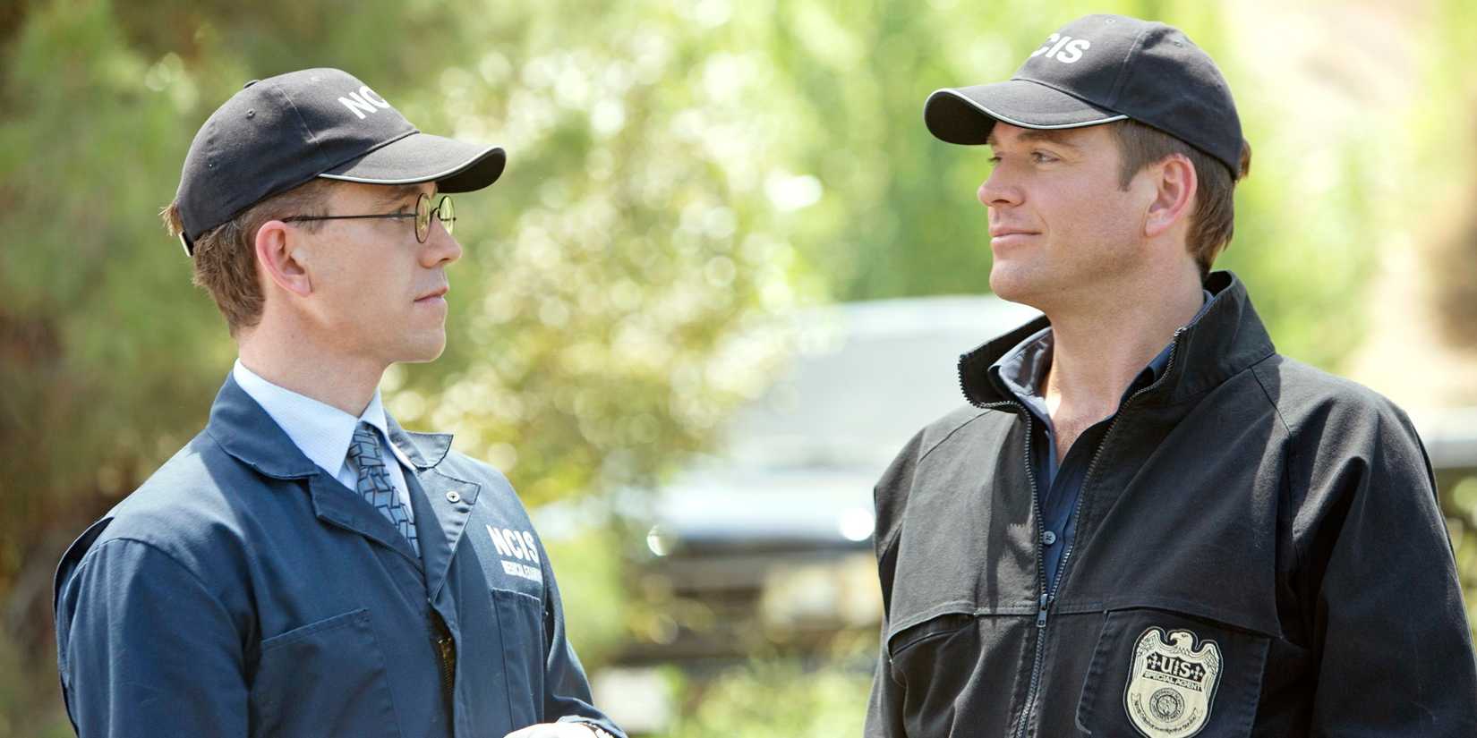 Brian Dietzen as Jimmy Palmer and Michael Weatherly as Tony DiNozzo in NCIS