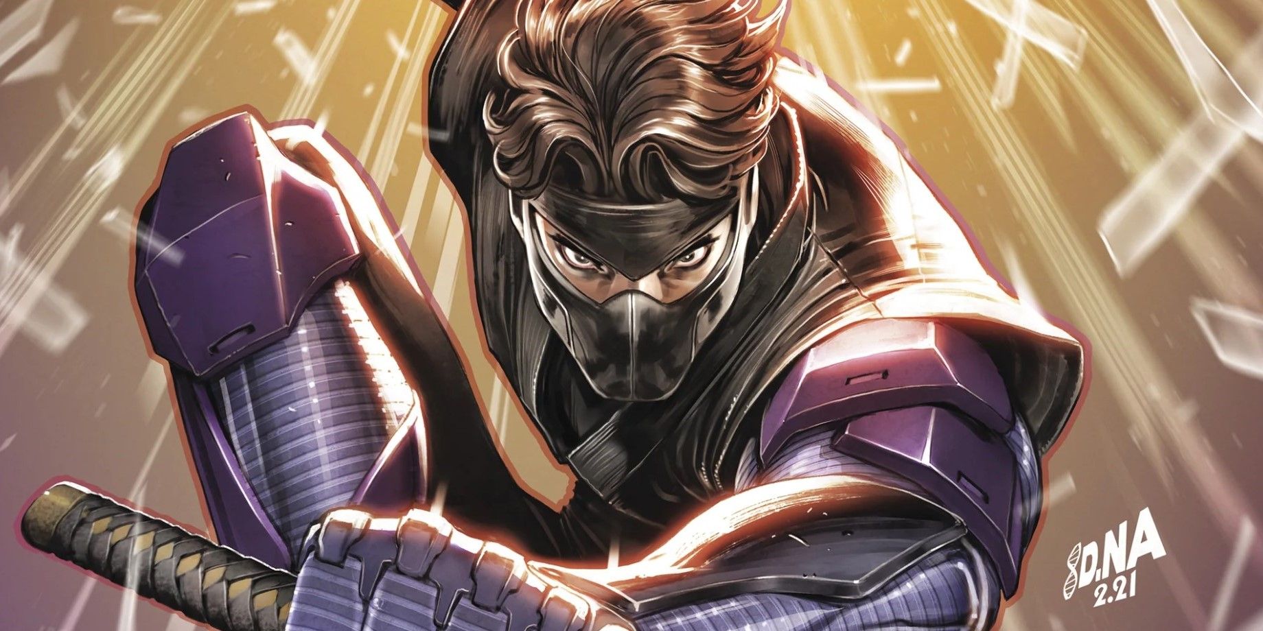 Ninjak con gadget tecnologici in mano