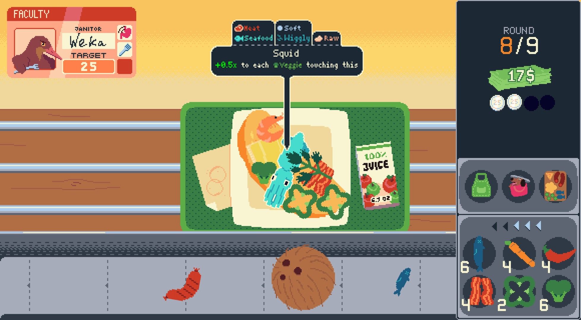Gameplay di Omelet You Cook con omelette riccamente farcite su nastro trasportatore