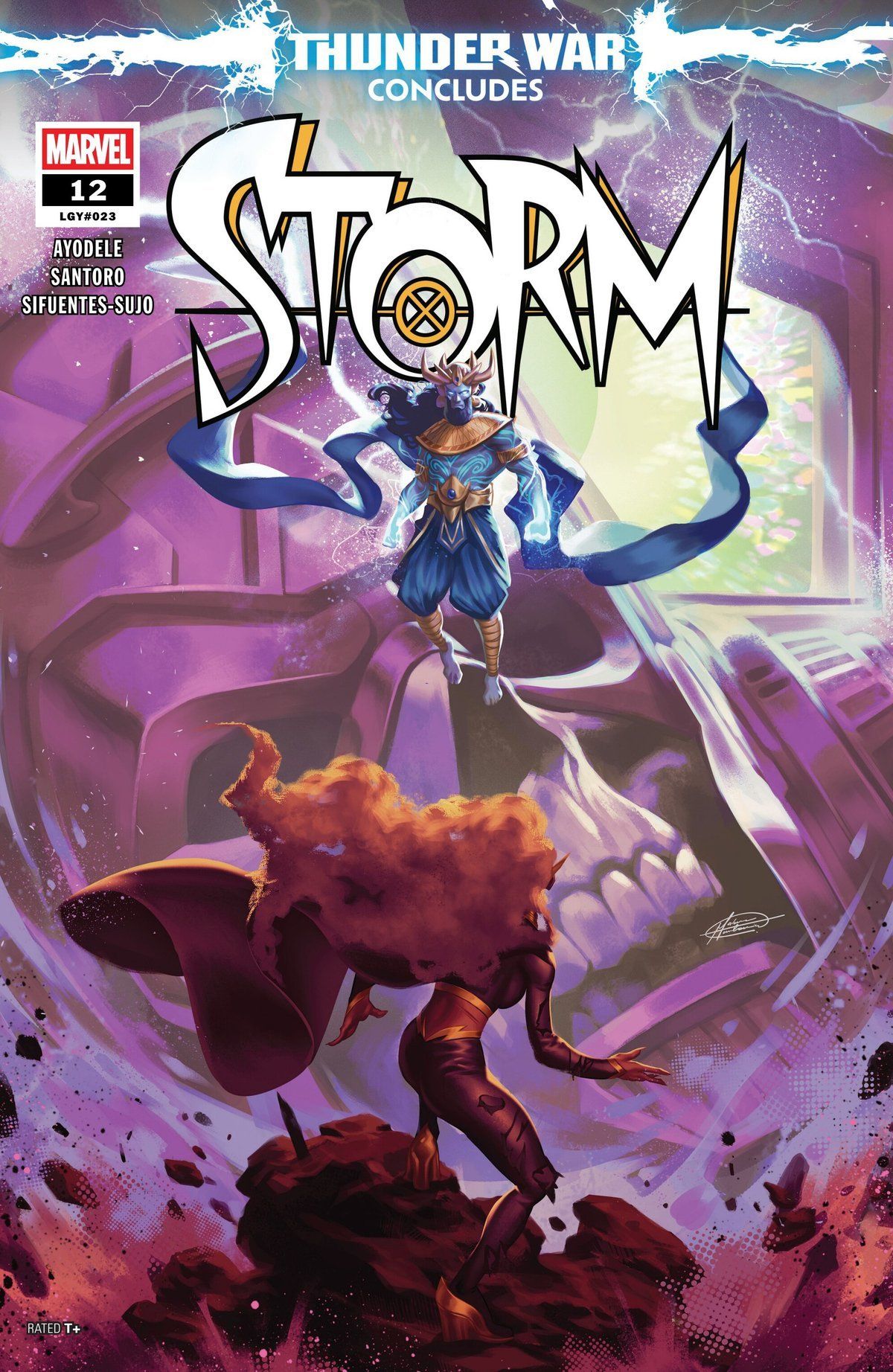 Ororo Munroe affronta Hadad nella copertina di Storm #12