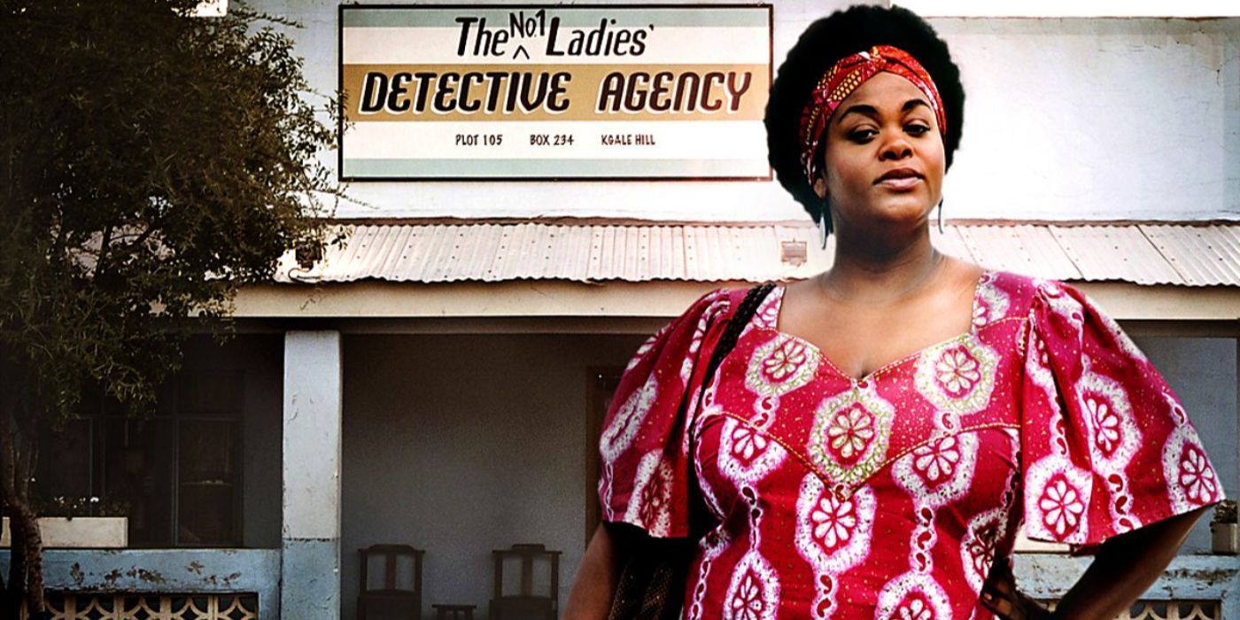 Mma Ramotswe davanti alla sua agenzia