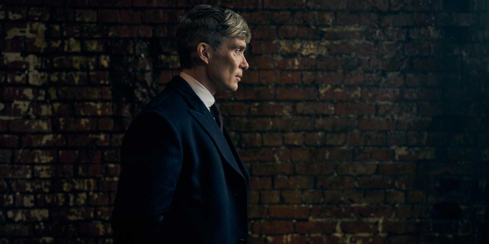 Cillian Murphy in profile as Tommy Shelby in The Immortal Man