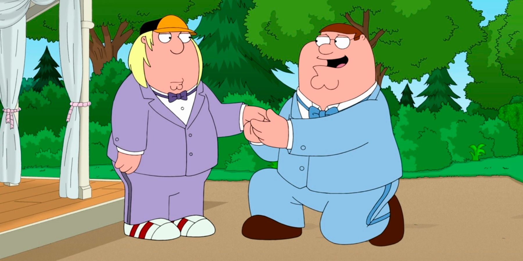 Peter propondo para Chris em Family Guy