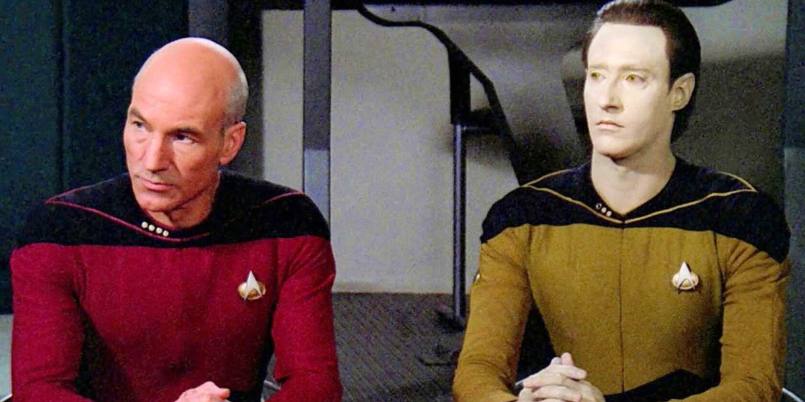 Picard and data in Star Trek the next generation