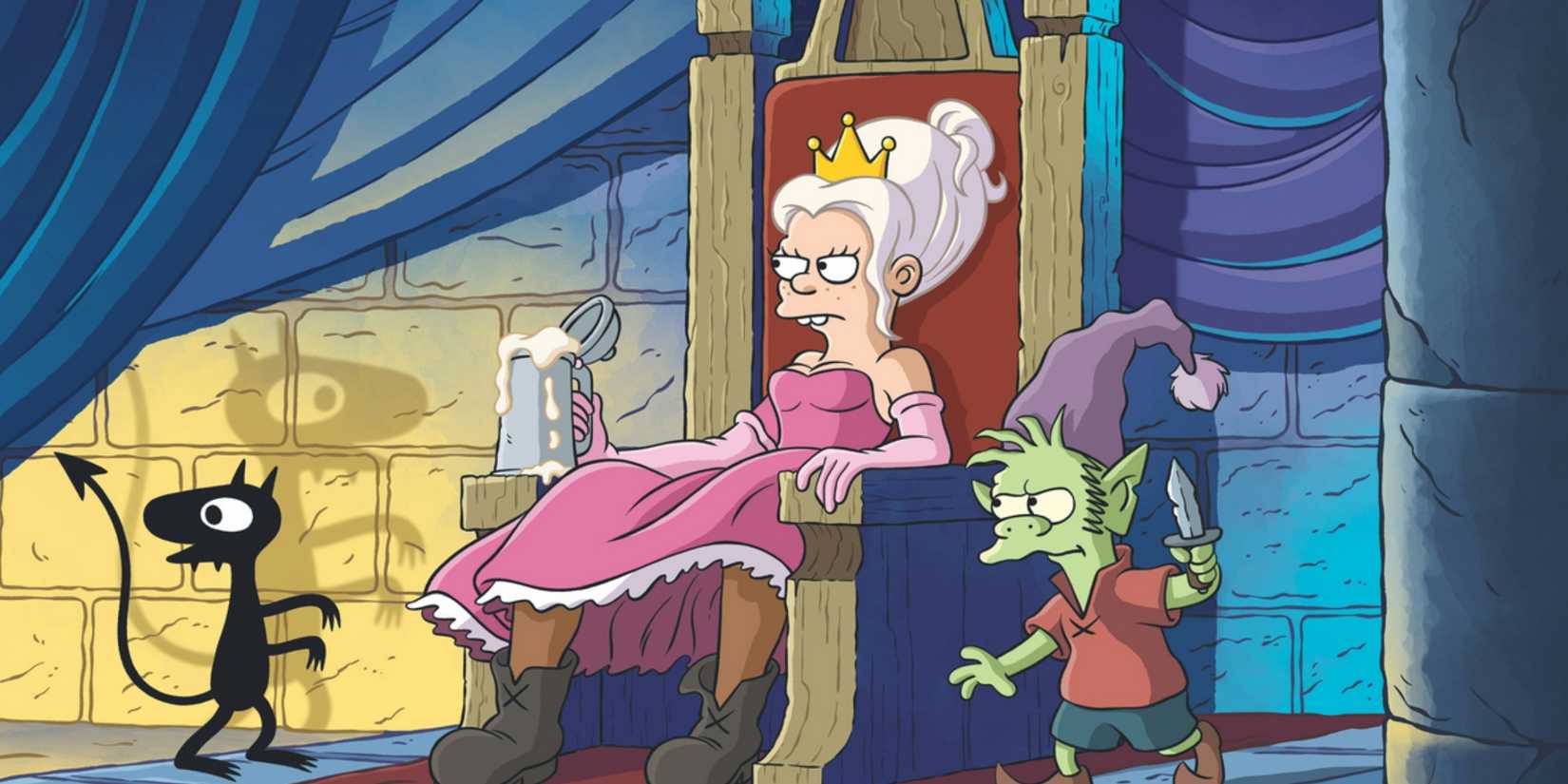 Princess Bean on the throne in Disenchantment