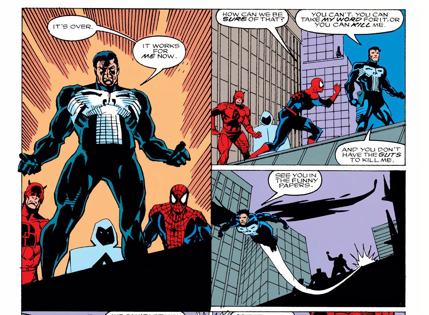 Punisher con simbionte Venom con ali