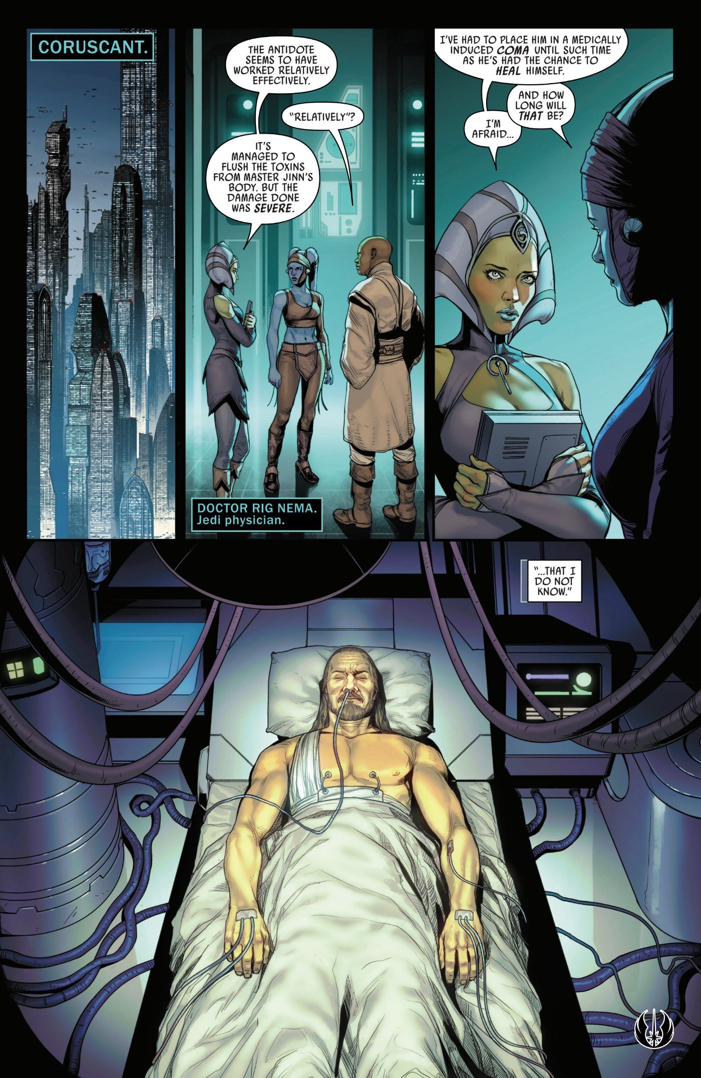 Qui-Gon Jinn in coma - Jedi Knights