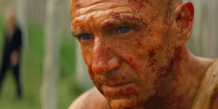 Ralph Fiennes as Dr Kelson looking intense in 28 Years Later The Bone Temple