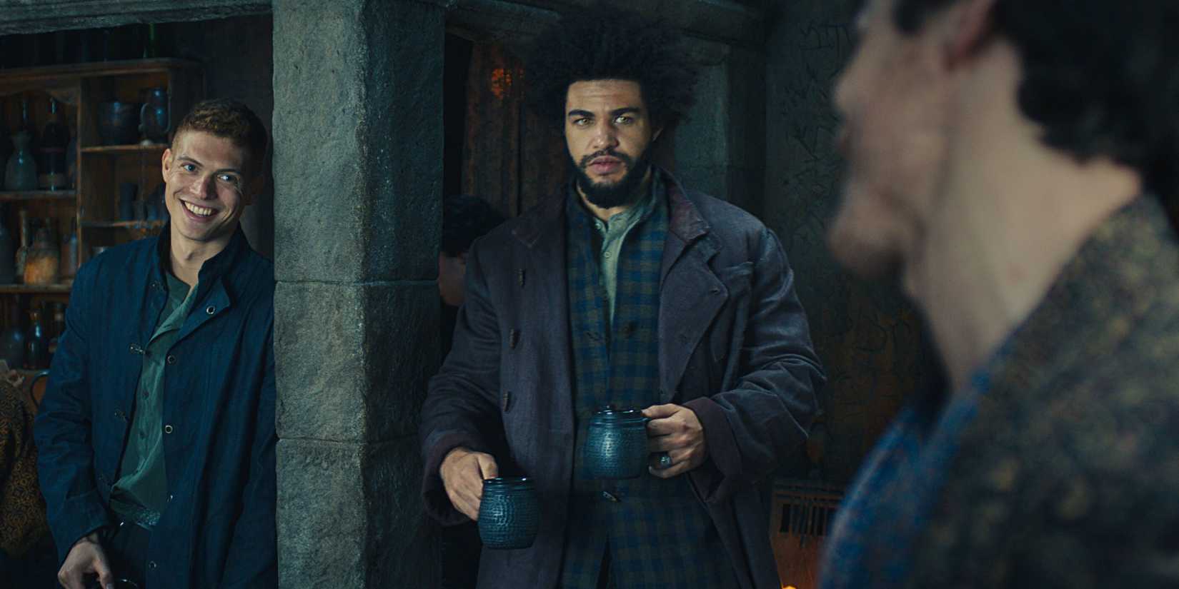 Rand and Perrin enjoying a conversation in a tavern in The Wheel of Time-2