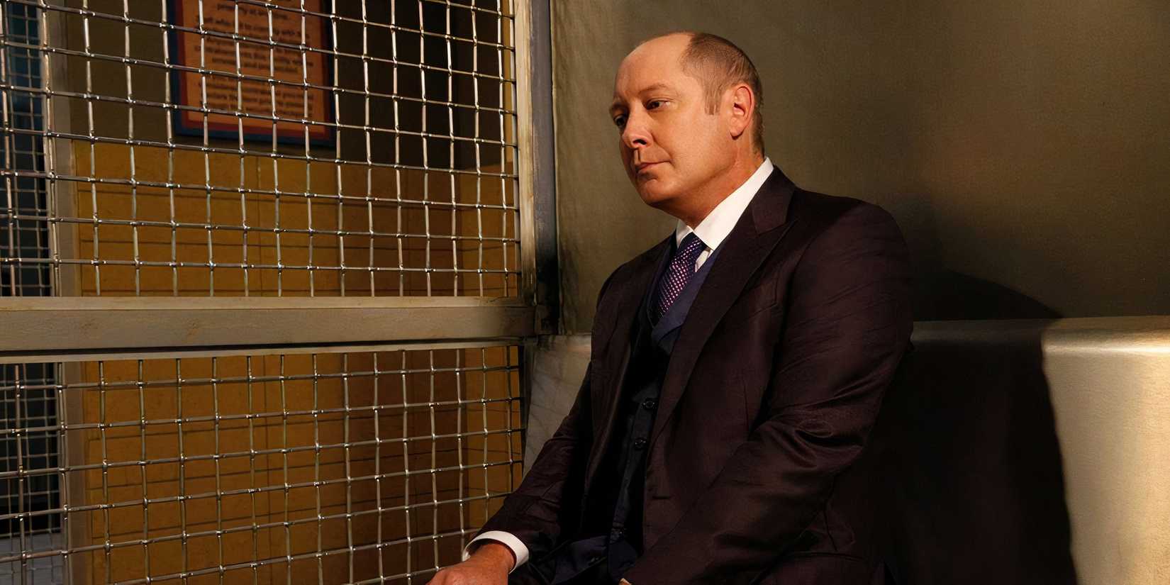 Raymond Reddington in a cell in The Blacklist season 6
