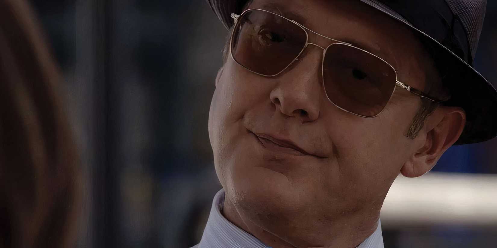 raymond reddington smirking in the blacklist