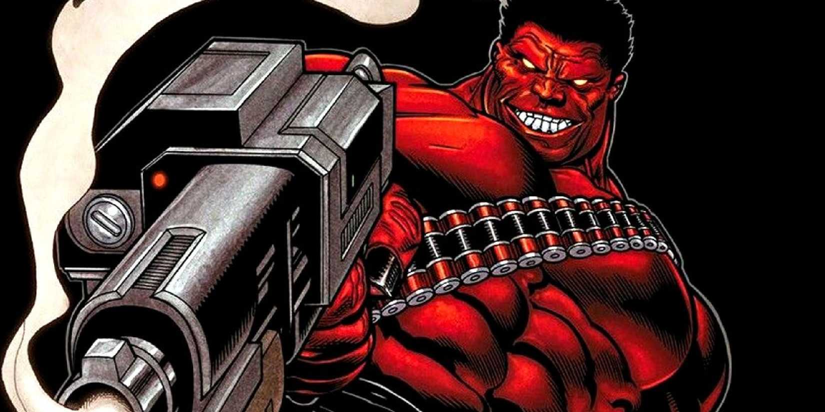 red hulk with a gun