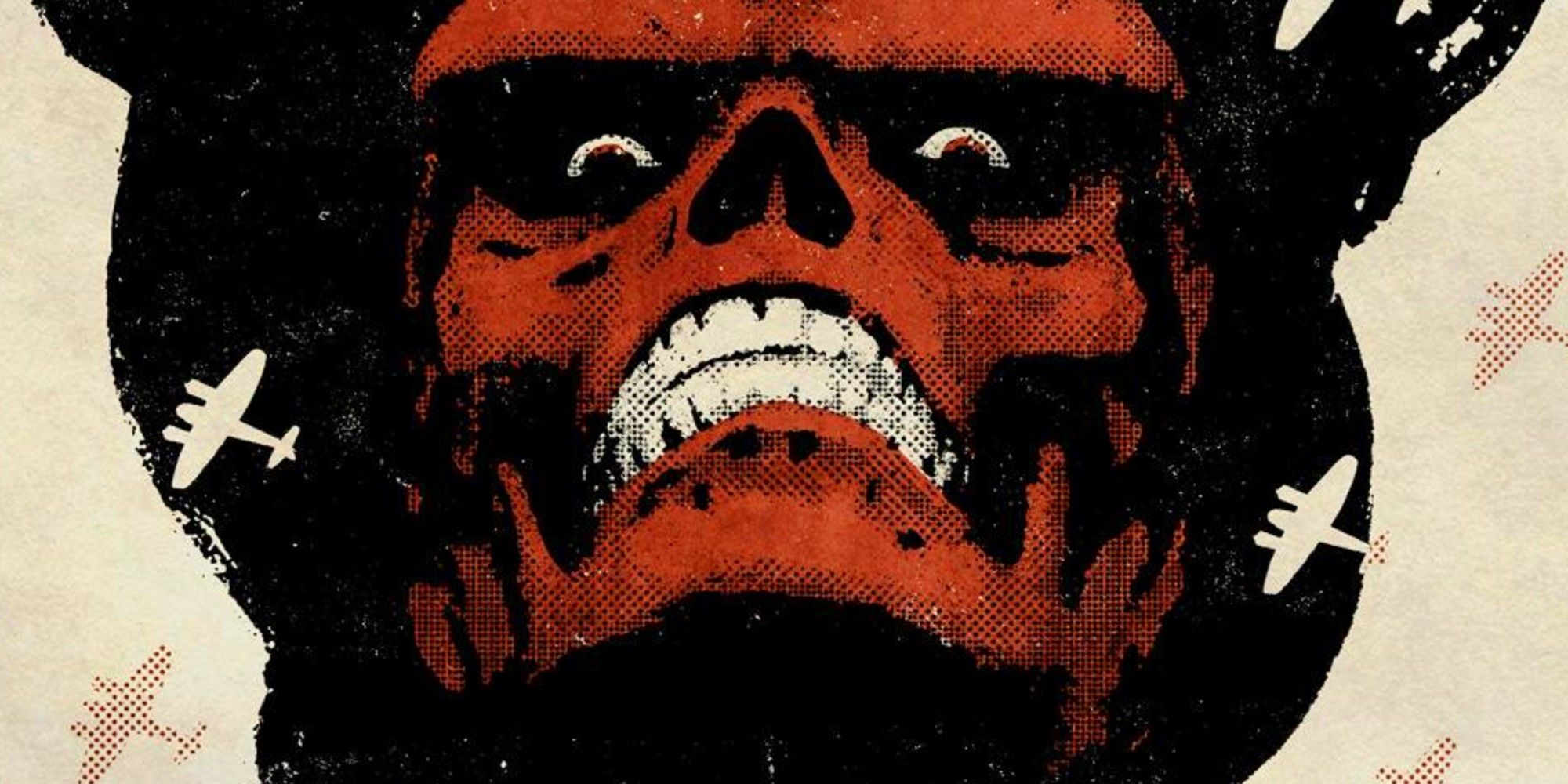 Teschio Rosso su poster della Seconda Guerra Mondiale