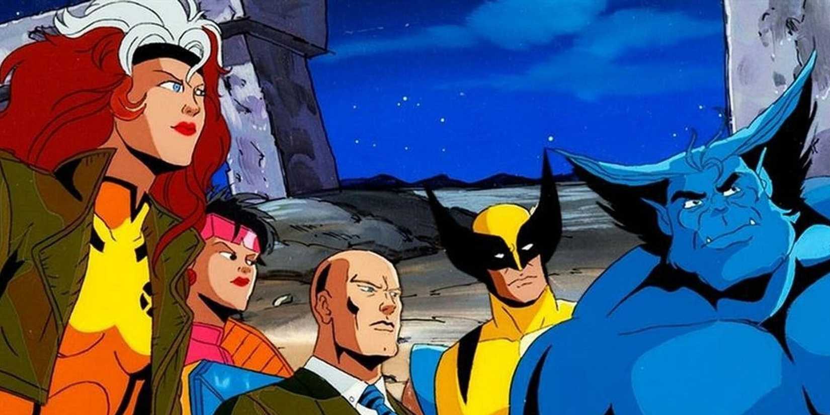 Rogue, Jubileu, Xavier, Wolverine e Fera de X-Men: A Série Animada