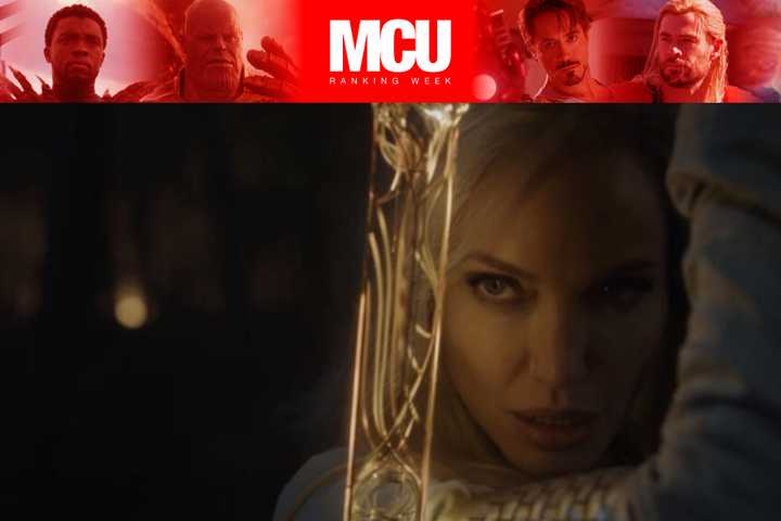 Thena using her sword in Eternals