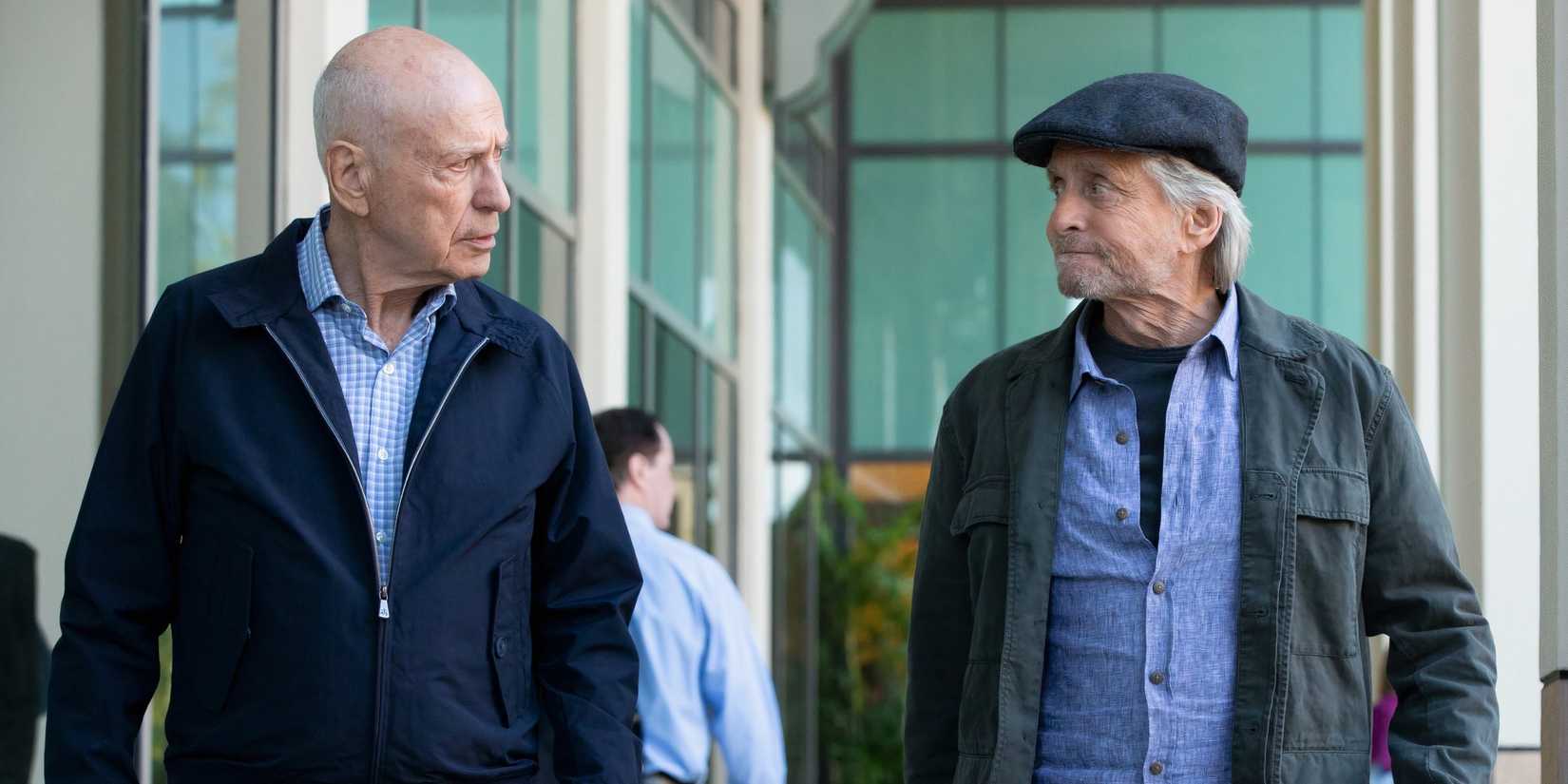 Sandy and Norman walking and talking in The Kominski Method