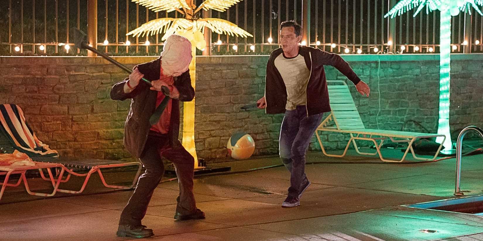 The pool scene from The Strangers: Prey at Night