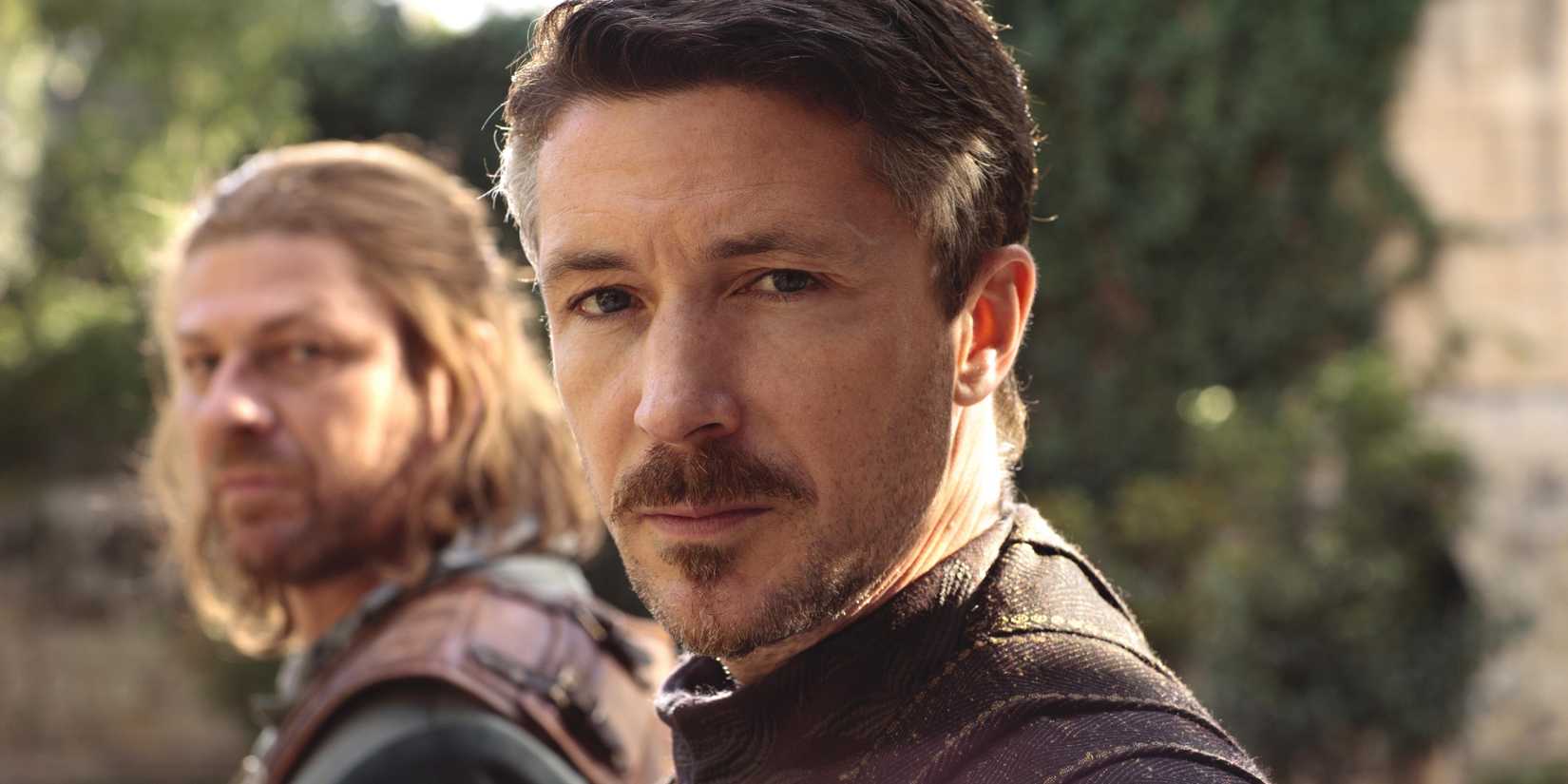 Sean Bean as Ned and Aidan Gillen as Littlefinger in Game of Thrones
