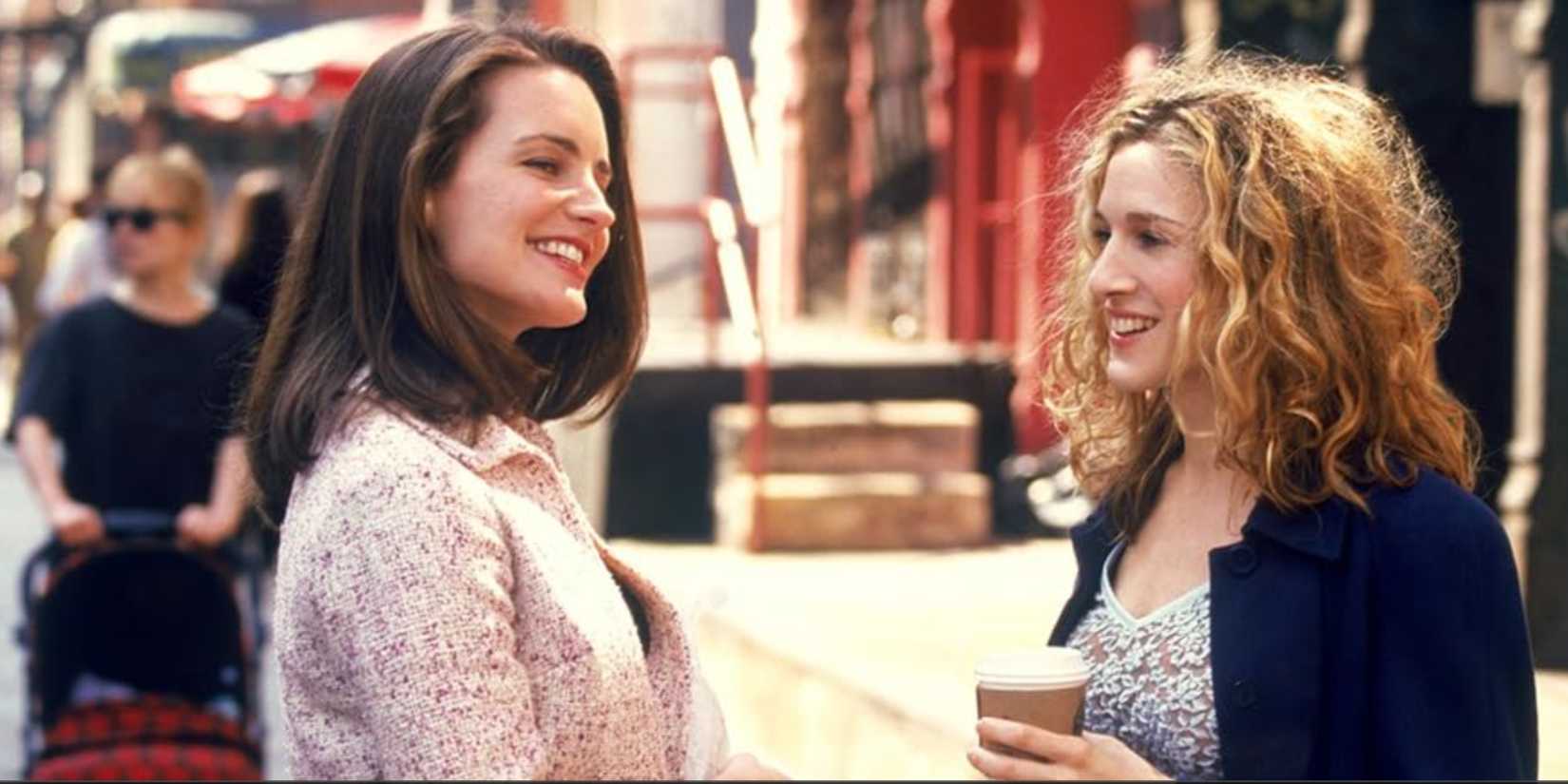 Charlotte (Kristin Davis) and Carrie (Sarah Jessica Parker) on Sex and the City