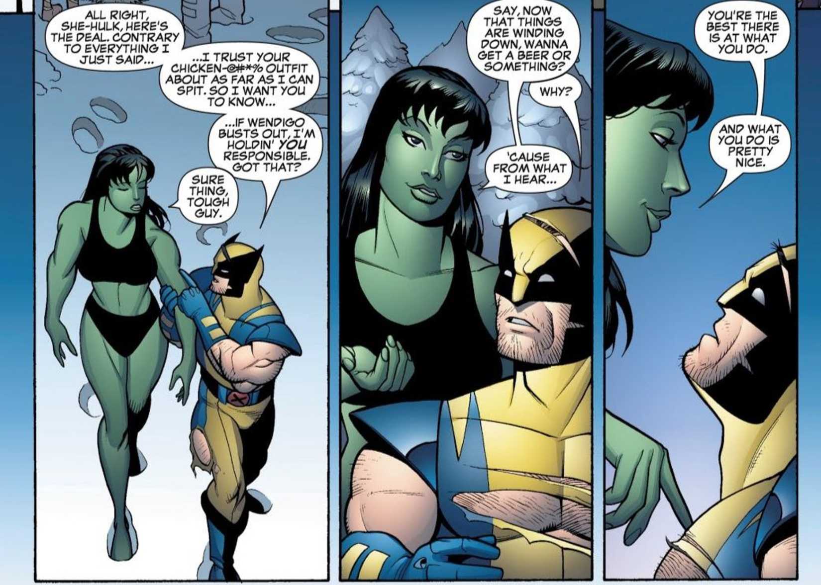 she-hulk flirting with wolverine