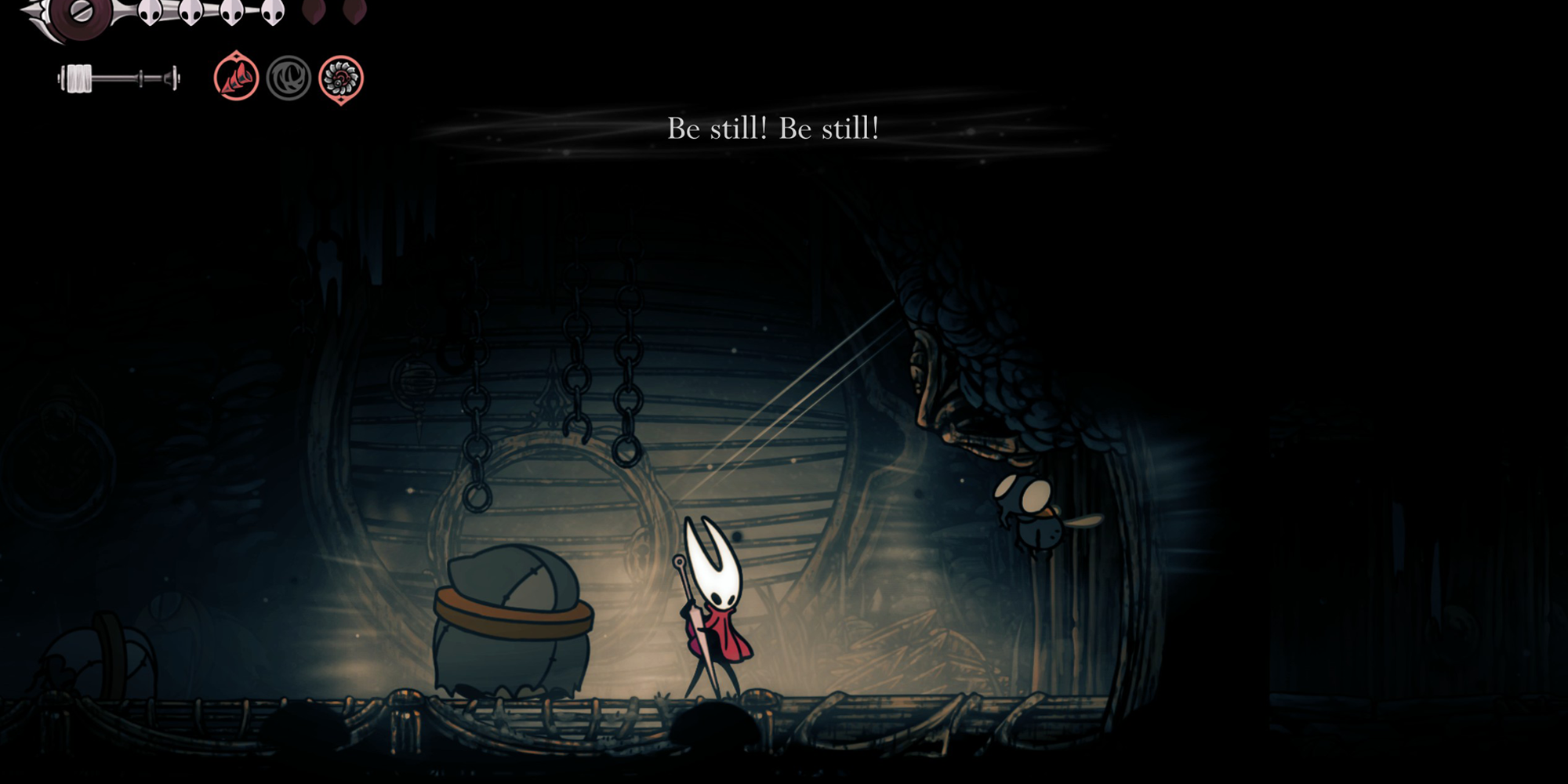 Silksong Hornet singing with enemies