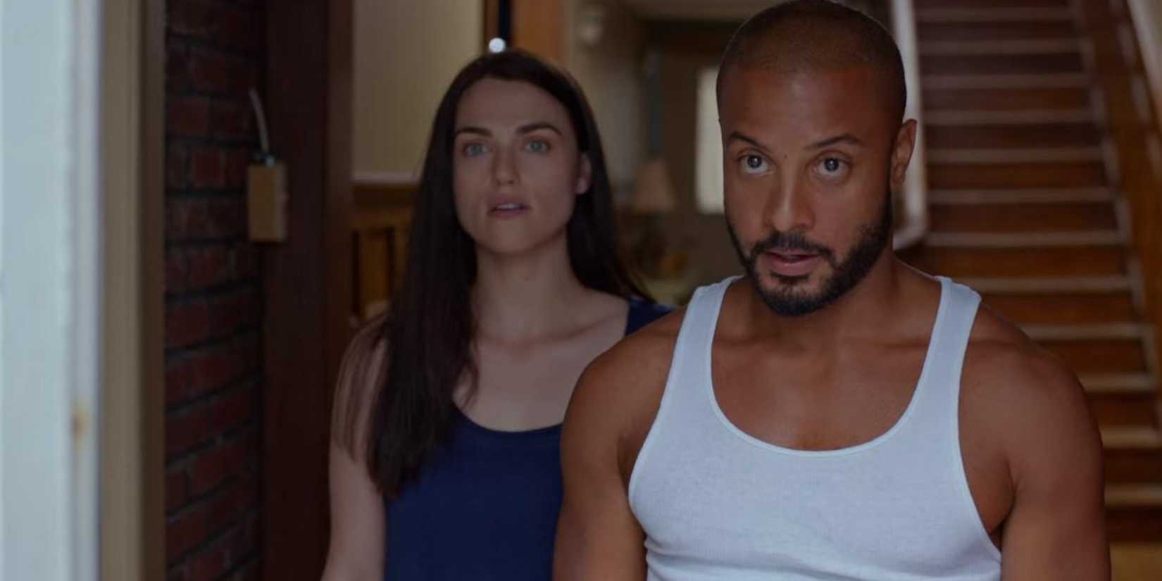 Sarah (Katie McGrath) and Dylan (Brandon Jay McLaren) on Slasher