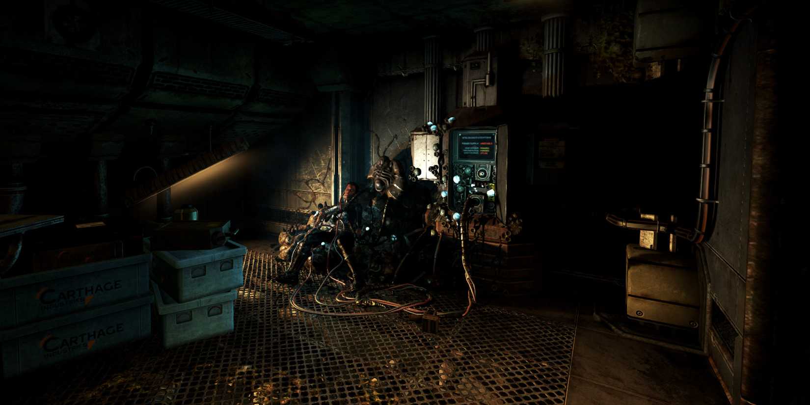 A character hooked up to a machine in SOMA