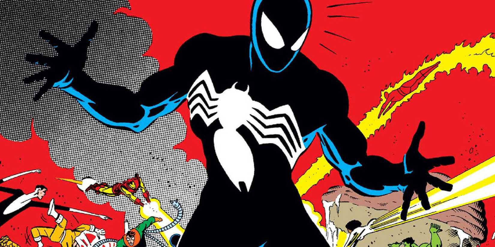 spider-man gets black suit in secret wars