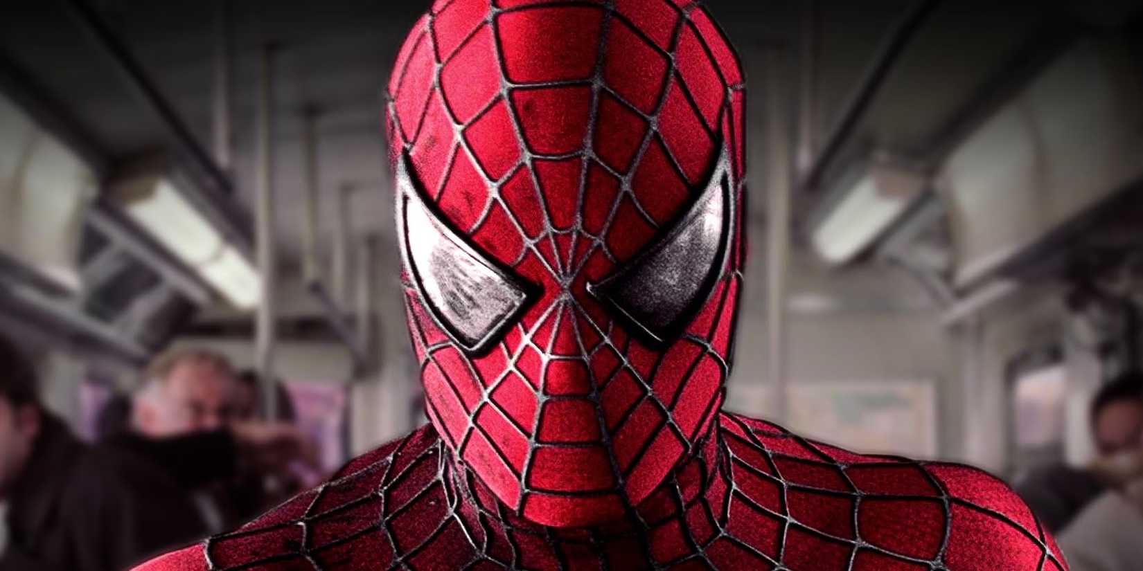 Spider-Man on the train from Spider-Man 2