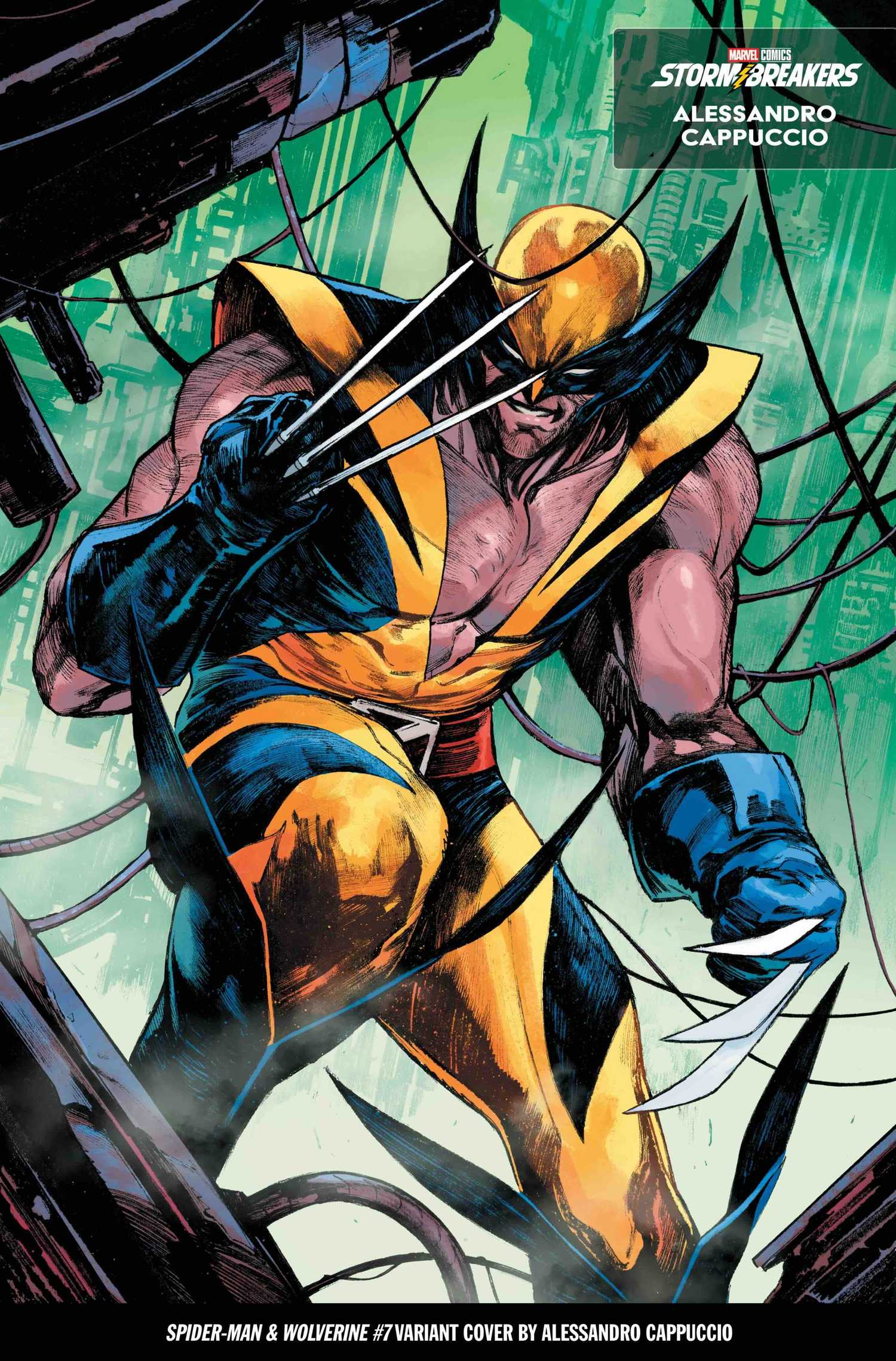 SPIDER-MAN & WOLVERINE #7 FROM THE CHAOS A COSTUME VARIANT COVER, SHOWING WOLVERINE IN A UNIQUE COSTUME