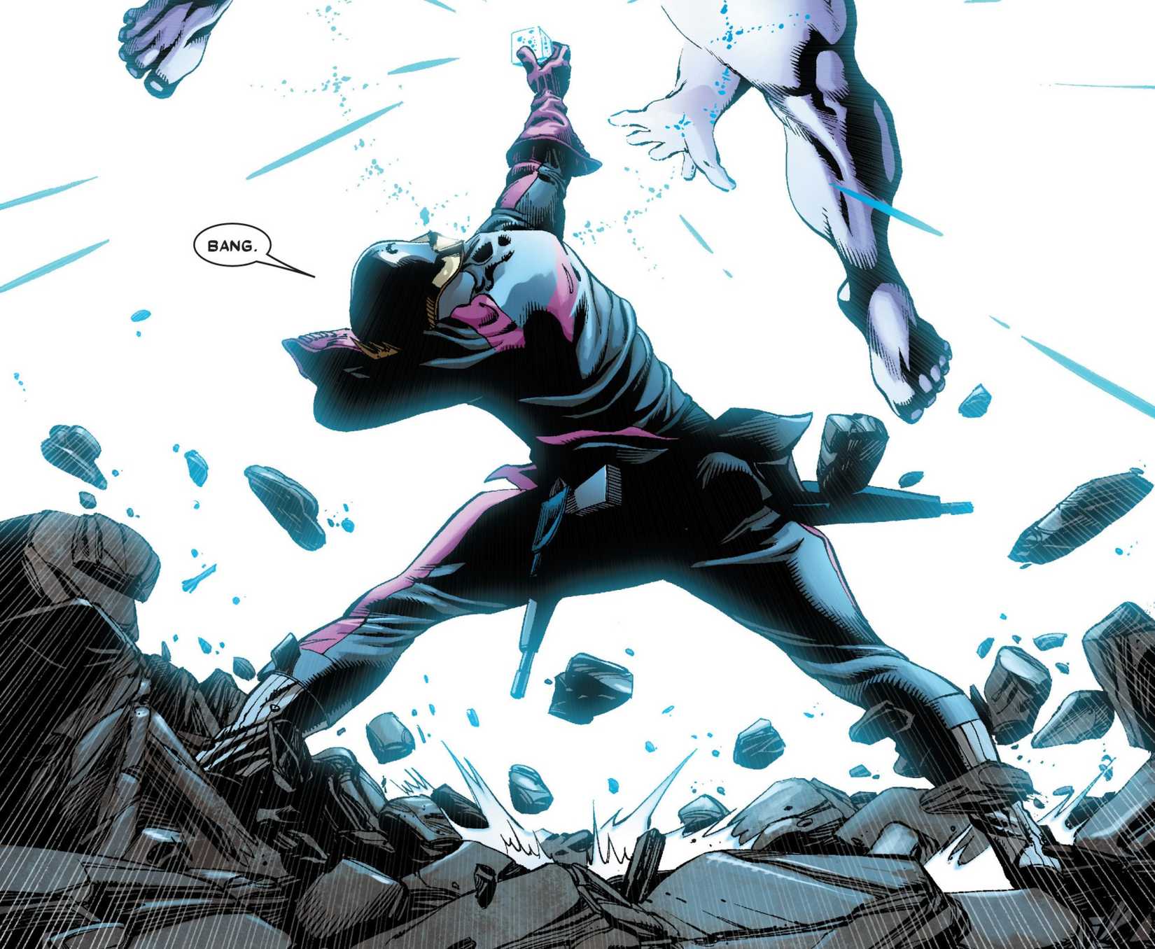 STAR-LORD BLASTS THANOS WITH THE COSMIC CUBE