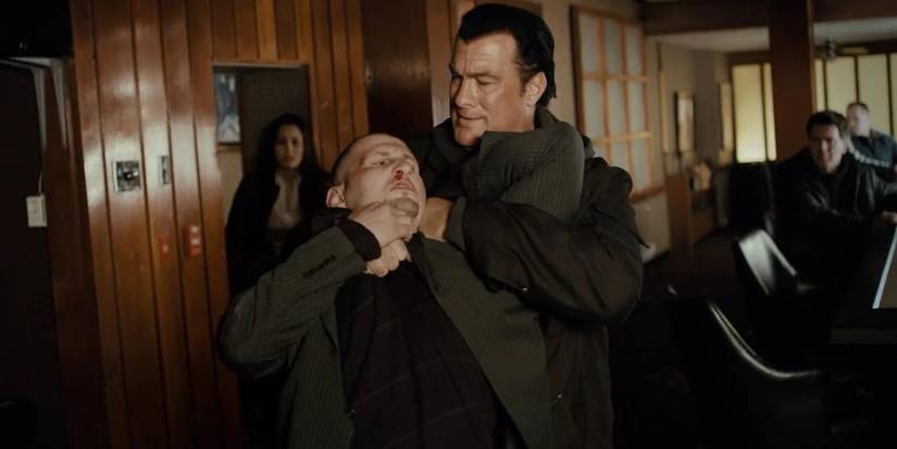 Steven Seagal's Shane beating a goon up in A Dangerous Man
