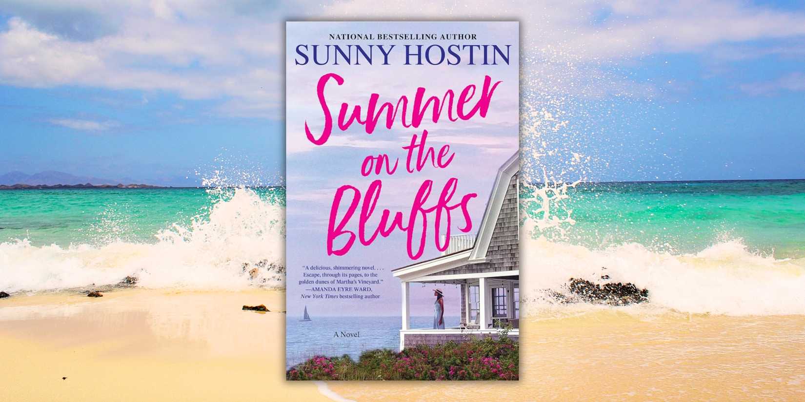 The Summer On The Bluffs book cover over waves on a beach