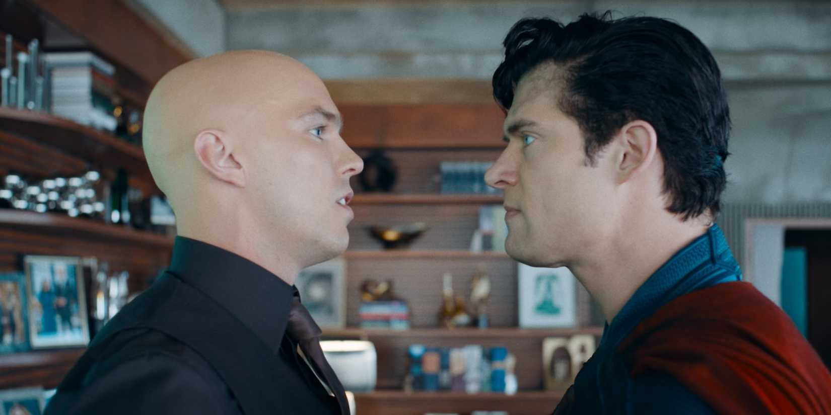 Superman and Lex Luthor squaring off in Superman (2025)