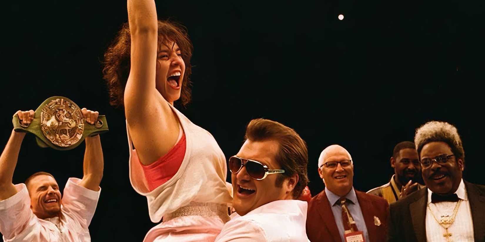 Sydney Sweeney comemorando em Christy